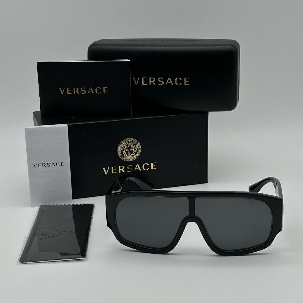 VERSACE Sunglasses VE4439 GB1/87 Black/Dark Grey Unisex NEW - Picture 12 of 14
